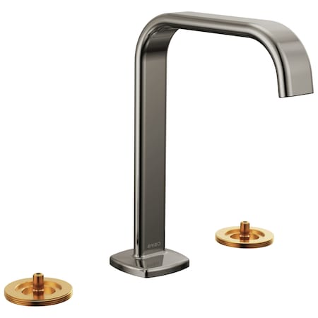 Brizo Allaria Widespread Lavatory Faucet with Square Spout - Less Handles 65368LF-BNXLHP-ECO